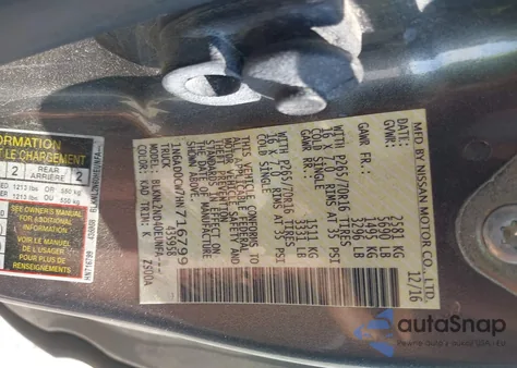 2017 Nissan Frontier Sv из США, поврежденный, VIN 1N6AD0CW7HN716799